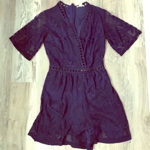 NWT Royal Blue Romper with cutout waistline